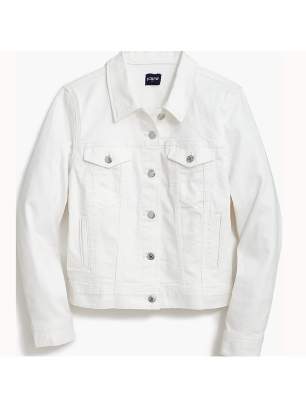 J. Crew Classic White Denim Jean Jacket